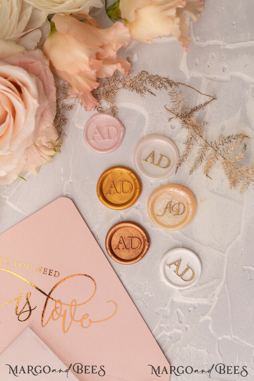 WEDDING INVITATIONS gold / rose gold / silver / glitter Glamour Vellum Wedding Invitations, Golden Shine Wedding Cards, Romantic Blush Pink Wedding Stationery, Elegant Gold Foil Wedding Invites