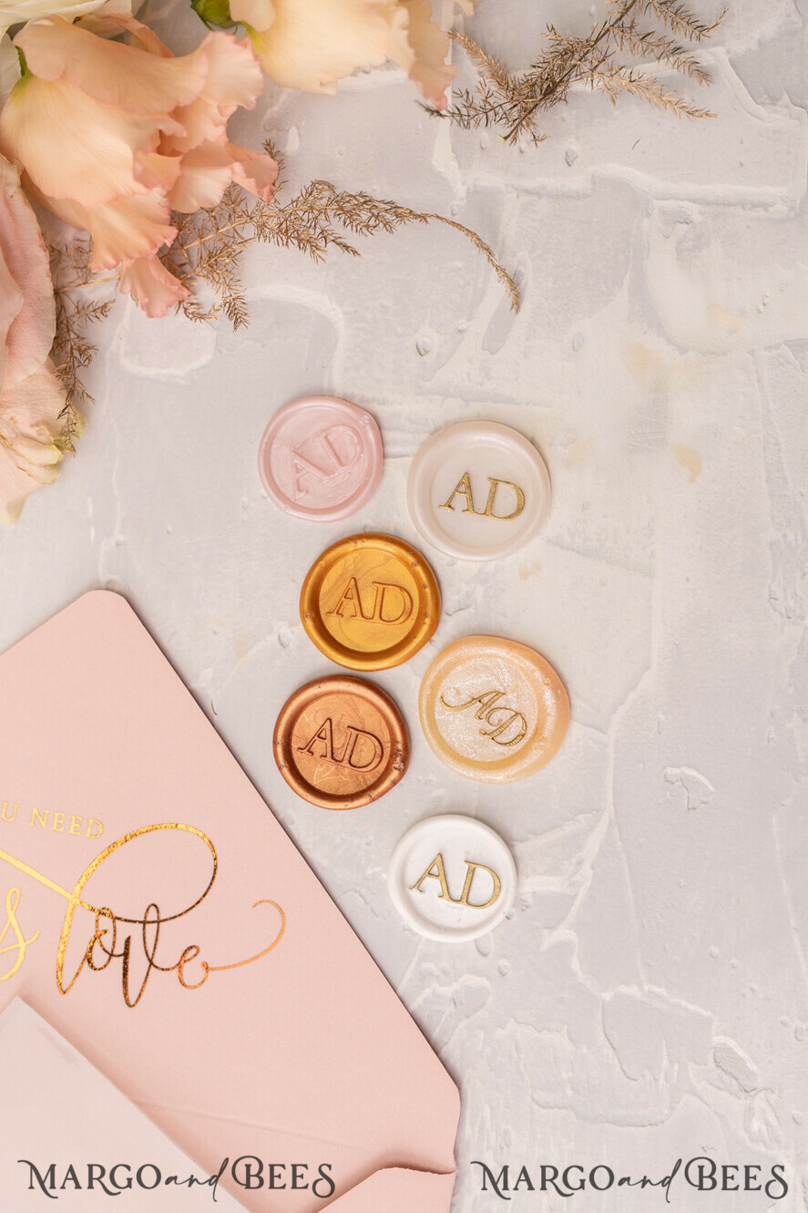 WEDDING INVITATIONS gold / rose gold / silver / glitter Glamour Vellum Wedding Invitations, Golden Shine Wedding Cards, Romantic Blush Pink Wedding Stationery, Elegant Gold Foil Wedding Invites