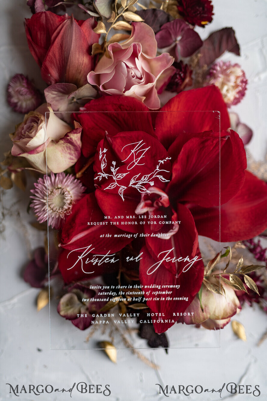 WEDDING INVITATIONS gold / rose gold / silver / glitter Luxury Golden Arabic Wedding Invitations, Elegant Plexi Acrylic Wedding Invites, Bespoke Burgundy Indian Wedding Cards, Glamour Golden Shine Wedding Stationery