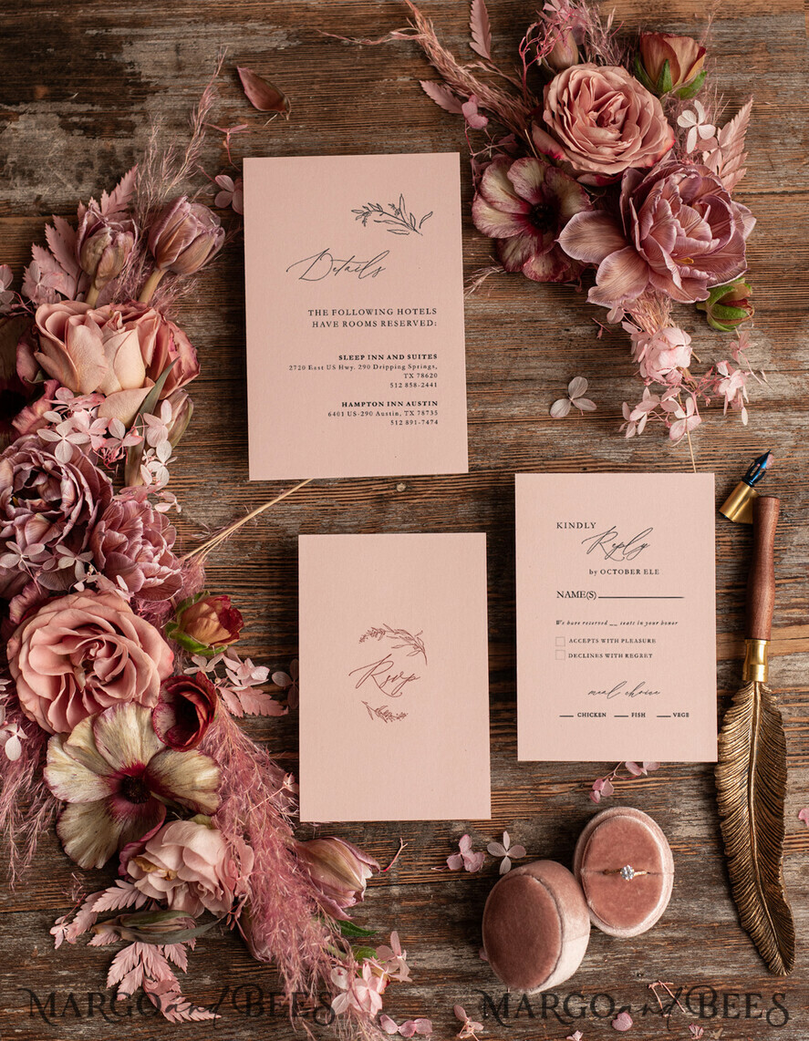 WEDDING INVITATIONS gold / rose gold / silver / glitter Rose Gold Wedding invitations UK, Luxury Glitter Wedding Invitations • Glamour Wedding Invitation Suite • Bluh Pink Luxury Wedding Cards