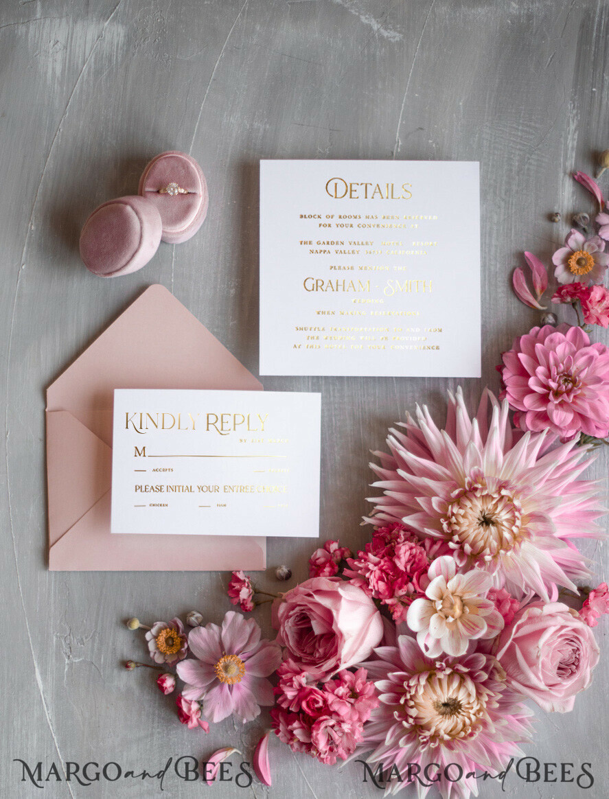 WEDDING INVITATIONS gold / rose gold / silver / glitter Luxury wedding invitations, luxurious wedding, blush pink, blush pink wedding, blush pink and gold wedding, velvet, velvet wedding invitations, pocket wedding invitation, pink ribbon, pink bow, white flowers, velvet wedding cards, elegant wedding invitations, gold wedding, gold foil print out, pink pocket wedding invitations, pink wedding invites, pink wedding stationery, pink wedding accessories, pink and white wedding invitations