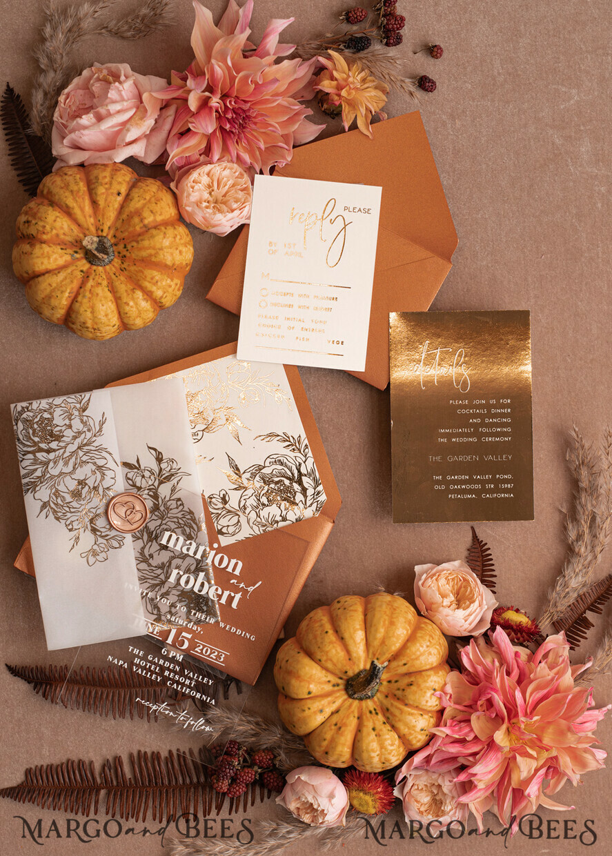 WEDDING INVITATIONS gold / rose gold / silver / glitter Acrylic Wedding invitation suite, Boho Glam Wedding Invitations, Golden Shine Wedding Invitates, Elegant Gold Wedding Cards