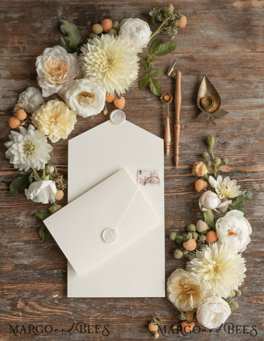 WEDDING INVITATIONS gold / rose gold / silver / glitter Luxury Golden Wedding Invites, Elegant Nude Pocketfold Wedding Invitations, Glamour Gold Foil Wedding Cards, Minimalistic Wedding Stationery