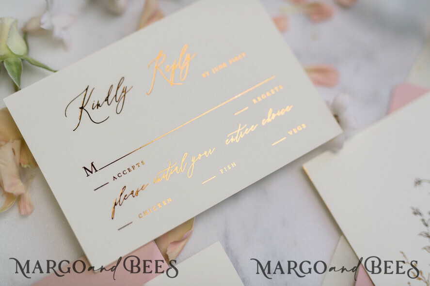 WEDDING INVITATIONS gold / rose gold / silver / glitter Romantic Blush Pink Wedding Invitations, Glamour Gold Foil Wedding Cards, Elegant Golden Wedding Invites, Bespoke Vellum Wedding Invitation Suite