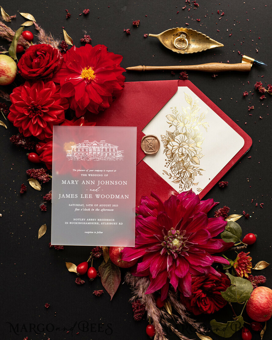 WEDDING INVITATIONS gold / rose gold / silver / glitter Luxury wedding invitations, Elegant Indian Wedding Invitation Suite • Gold Burgundy Wedding Invitation Suite • Luxury Maroon wedding Cards