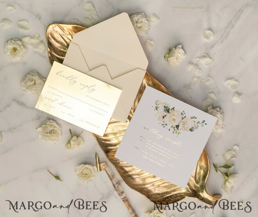 WEDDING INVITATIONS gold / rose gold / silver / glitter Luxury Gold Foil Wedding Invites, Glamour Golden Shine Wedding Invitations, Elegant Nude Pocketfold Wedding Cards, Bespoke Geometric Wedding Invitation Suite