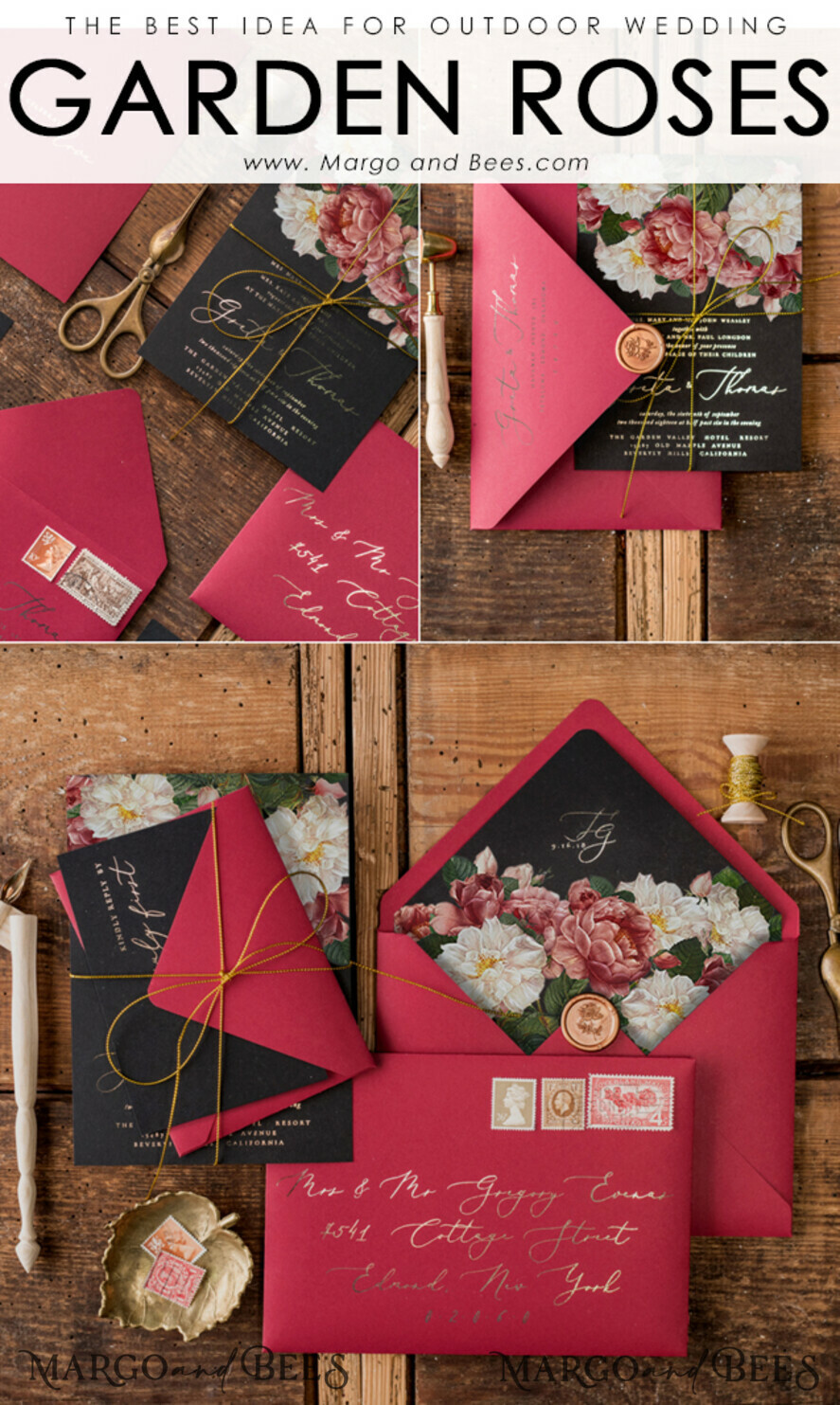 WEDDING INVITATIONS gold / rose gold / silver / glitter Luxury Arabic Wedding Invitation Suite, Glamour Golden Shine Wedding Invitations, Bespoke Black Wedding Cards, Elegant Red Wedding Invites