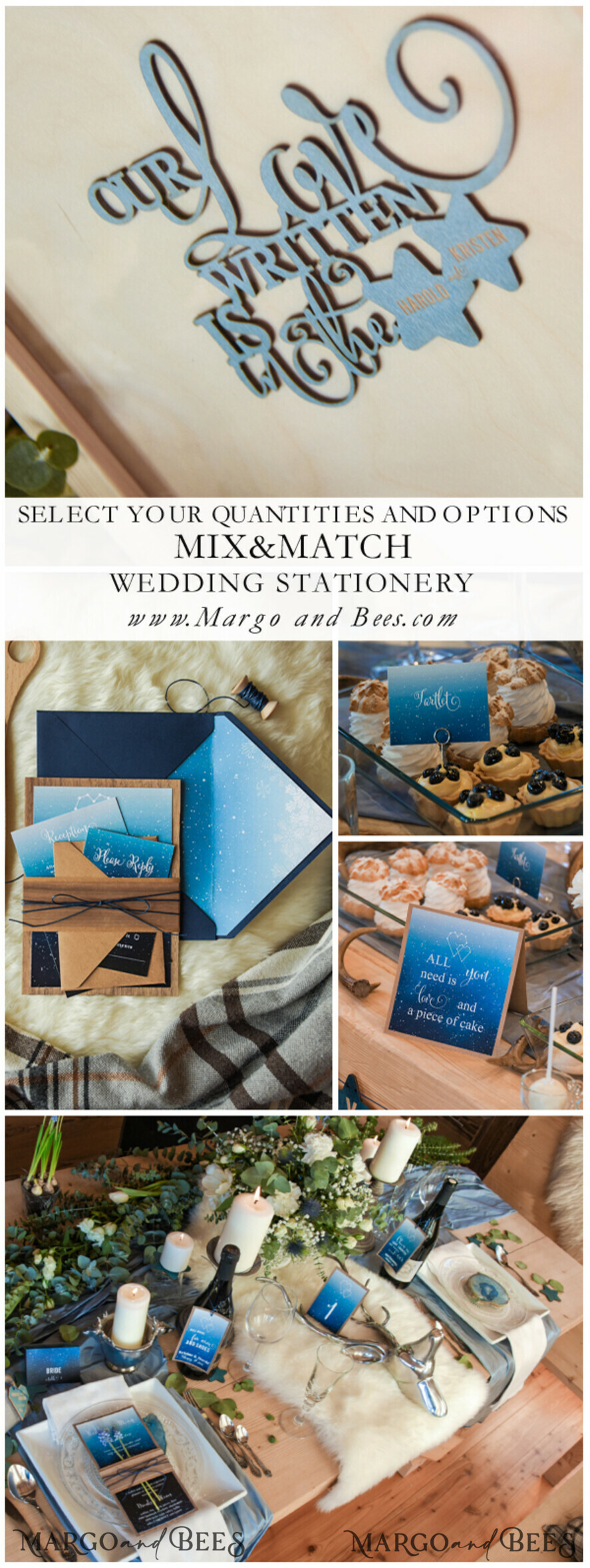 TISCHDEKORATIONSCHILDER Holz Eco Rustikale Tischnummern Elegante Galaxie Hochzeits-Desserttisch maßgeschneiderte Aquarell Tischdekoration, romantische Winter Tischkarten, Nachthimmel blaue Hochzeitskarten, Sterne Hochzeits Tischkarte, individuell