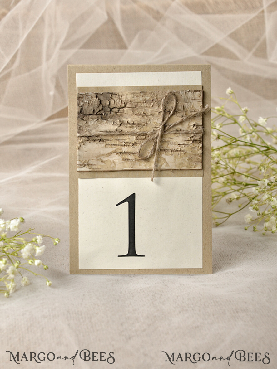 TISCHDEKORATIONSCHILDER Holz Eco Rustikale Tischnummern Rustikale Hochzeitstischnummern mit Jute-Schnur und Holzdekoration, Scheunenhochzeit Tischkarten, Holz Eco romantische personalisierte Karten, einfache ecru rustikale Karten