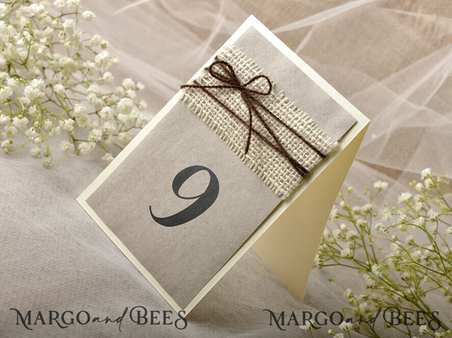 TABLE DECOR SIGNS Wood Eco Rustic Table numbers Rustic Wedding Table Numbers with Twine, Barn Wedding Table Cards, Elegant Eco Romantic Personalized Cards, Handmade Rustic Wedding Table Sign with Burlap Decor