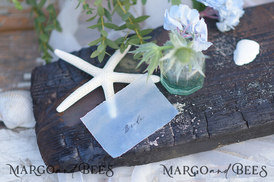 PLACE CARDS / TABLE CARDS Beach/marine/ Destionation Wedding Theme Minimalistic Watercolor Wedding Place Cards, Marine Blue Name Tags For Your Wedding Tables, Elegant Place Tags, Dusty Blue Escort Cards, Editable Text Name Tags