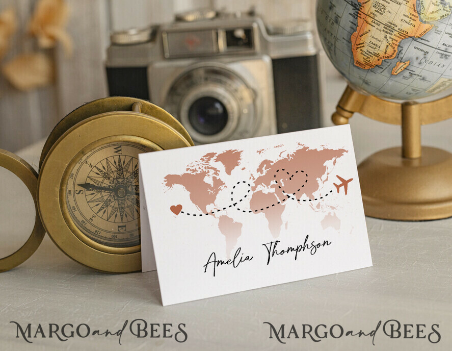PLACE CARDS / TABLE CARDS Beach/marine/ Destionation Wedding Theme Travel Passport Wedding Place Cards, Wedding Escort Card, Elegant Destination place cards, Personalized wedding decoration