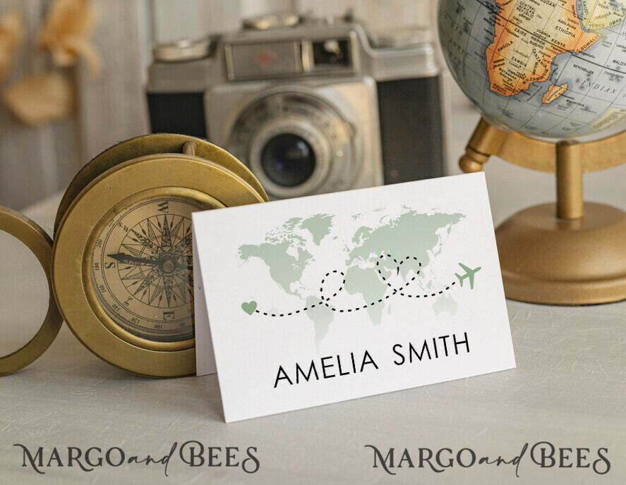 PLACE CARDS / TABLE CARDS Beach/marine/ Destionation Wedding Theme Travel Passport Wedding Place Cards, Wedding Escort Card, Elegant Destination place cards, Personalized wedding decoration