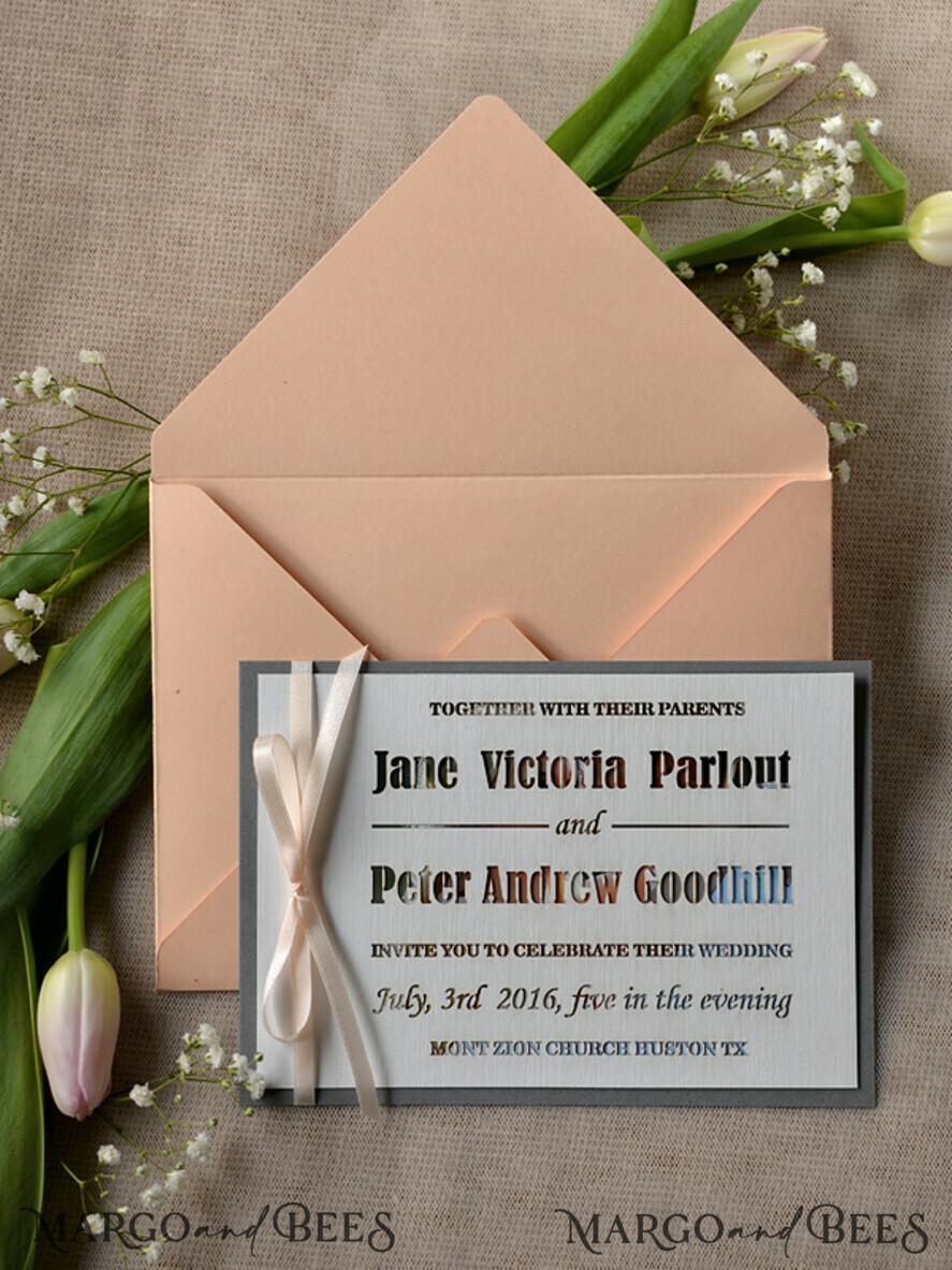 WEDDING INVITATIONS lasercut / engraved/ embossed Best wedding invitations engraved stationery