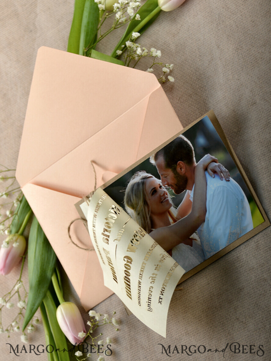 WEDDING INVITATIONS lasercut / engraved/ embossed Personalised wedding invitation engraved stationery