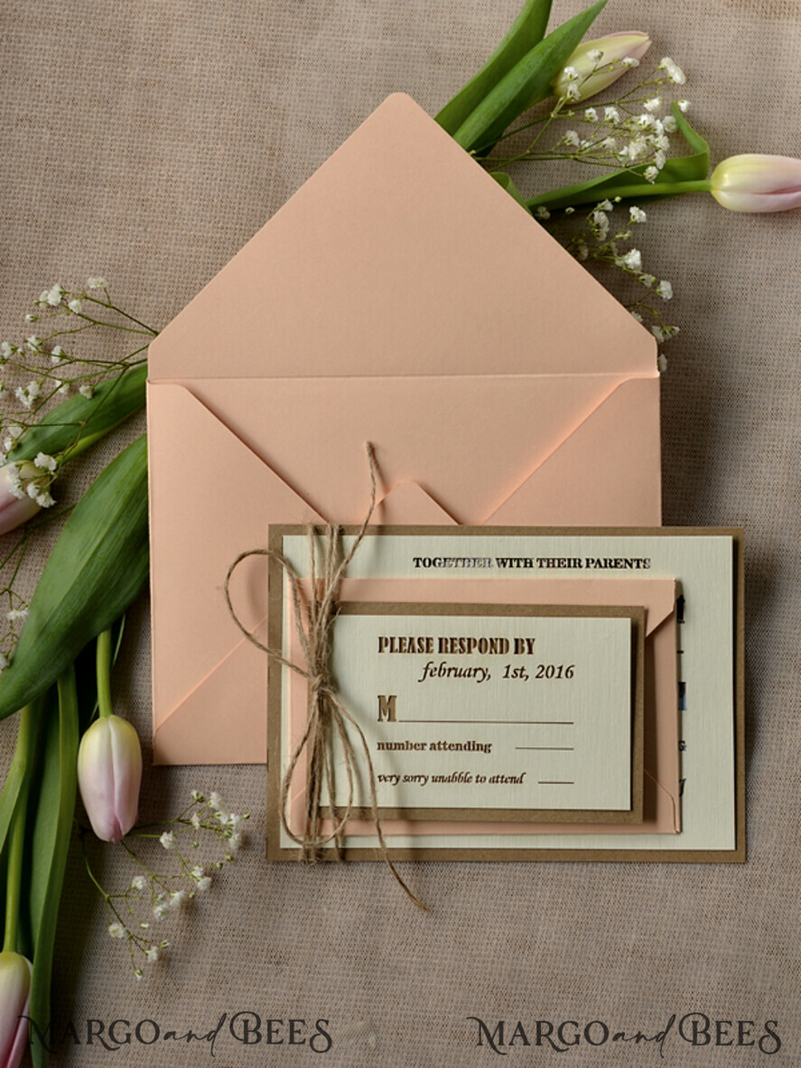 WEDDING INVITATIONS lasercut / engraved/ embossed Personalised wedding invitation engraved stationery