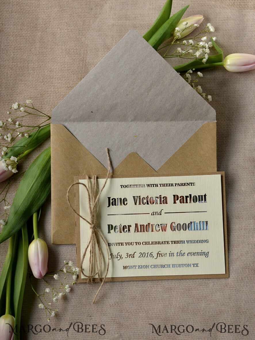 WEDDING INVITATIONS lasercut / engraved/ embossed Wedding invitations custom engraved stationery