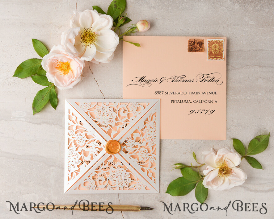 WEDDING INVITATIONS lasercut / engraved/ embossed Print wedding invitations luxury laser cut stationery
