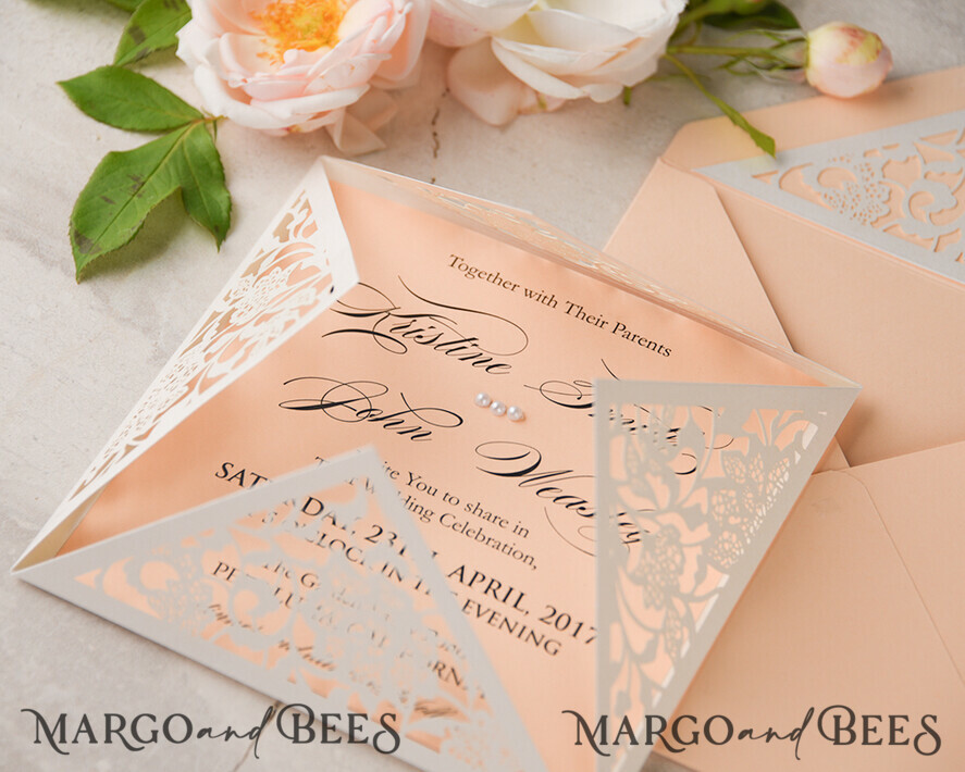 WEDDING INVITATIONS lasercut / engraved/ embossed Print wedding invitations luxury laser cut stationery