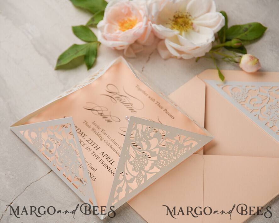 WEDDING INVITATIONS lasercut / engraved/ embossed Print wedding invitations luxury laser cut stationery