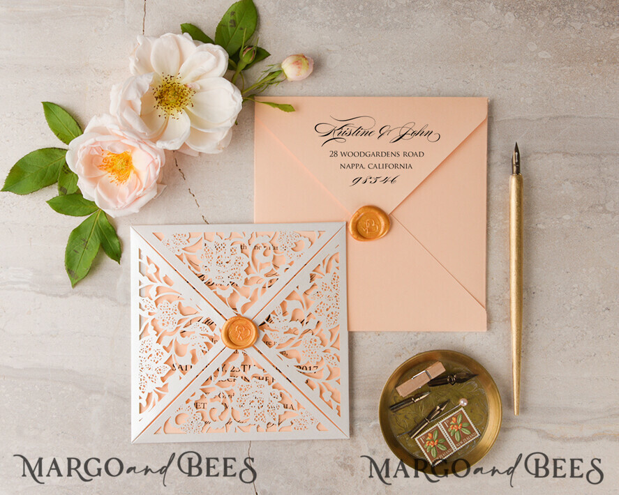 WEDDING INVITATIONS lasercut / engraved/ embossed Print wedding invitations luxury laser cut stationery