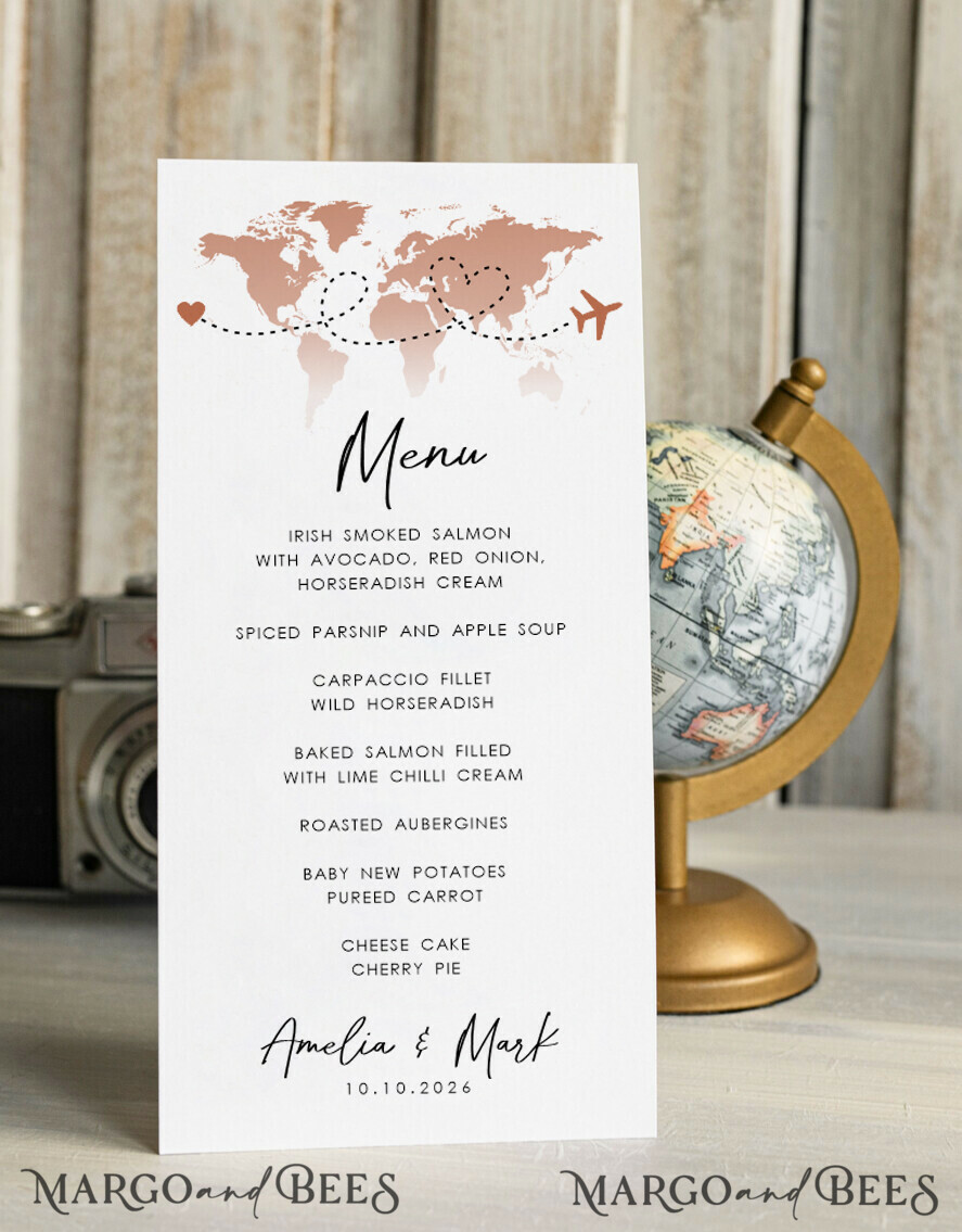 MENÜ & PROGRAMME
Strand Reiseausweis einfache Hochzeitsmenü, Hochzeitsprogramm Abendessen, elegantes Destinationsmenü, personalisierte Hochzeitsdekoration