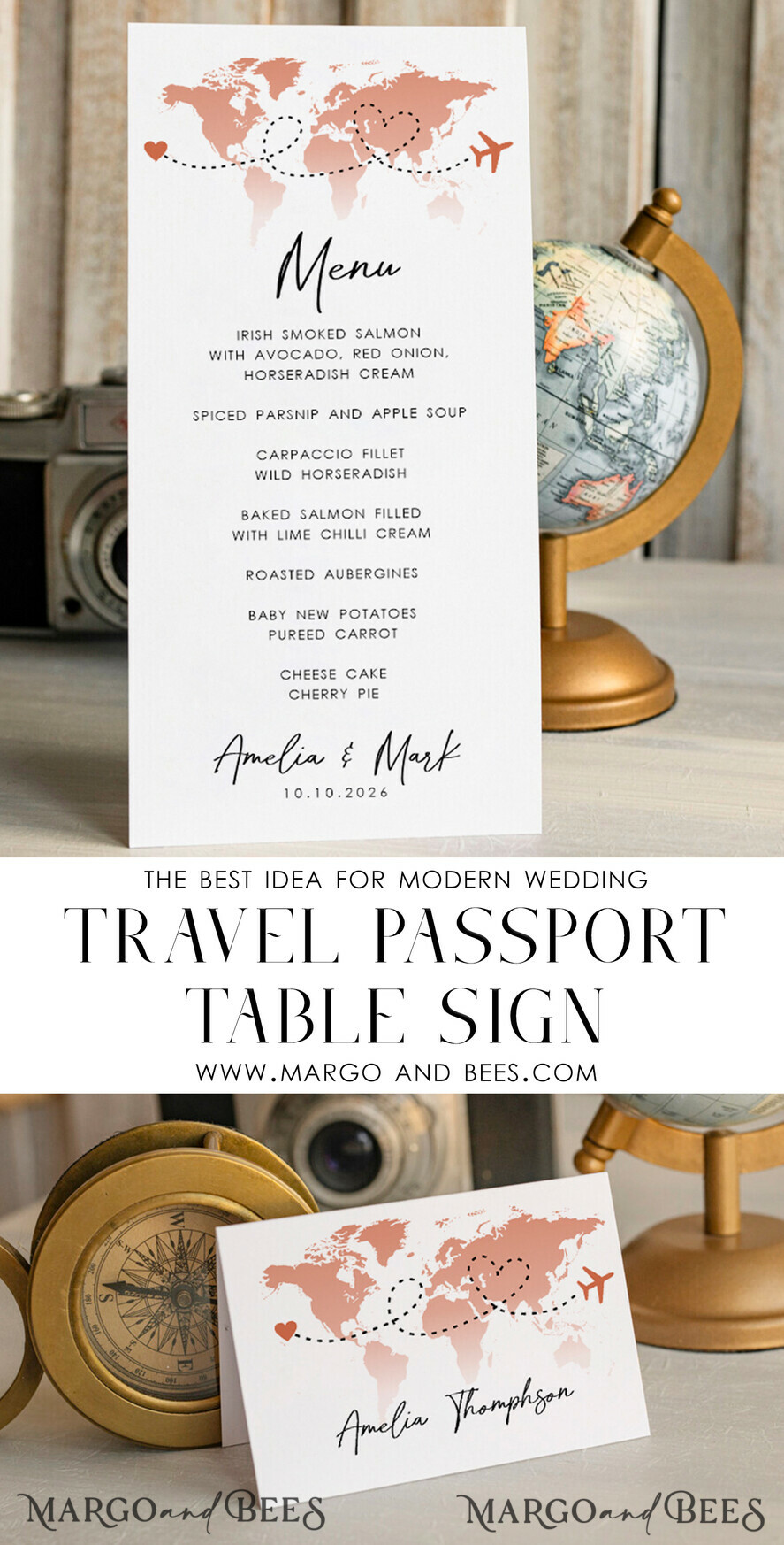 MENÜ & PROGRAMME
Strand Reiseausweis einfache Hochzeitsmenü, Hochzeitsprogramm Abendessen, elegantes Destinationsmenü, personalisierte Hochzeitsdekoration