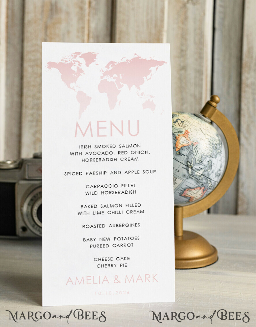 MENÜ & PROGRAMME
Strand Reisepass einfache Hochzeitsmenü, Hochzeitsprogramm Abendessen, Elegantes Zielmenü, Personalisierte Hochzeitsdekoration