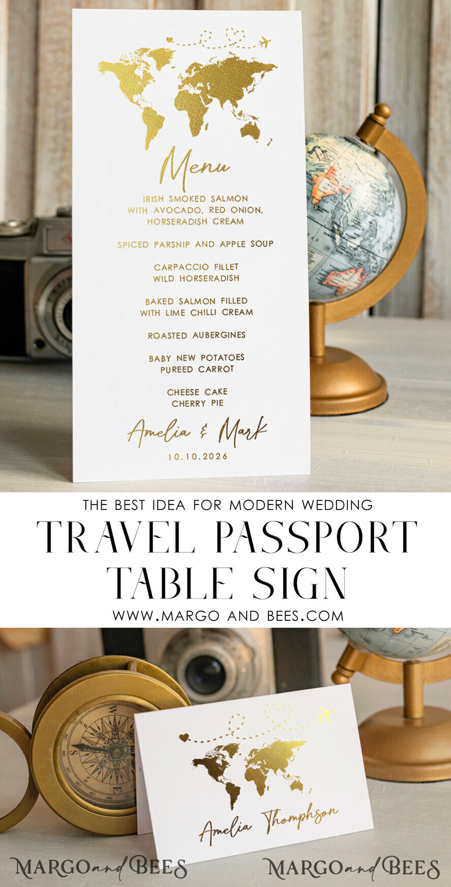 MENÜ & PROGRAMME
Strand Reise-Pass Goldfolie Hochzeitsmenü, Hochzeitsprogramm Abendessen, Elegantes Reiseziel Menü, Personalisierte Hochzeitsdekoration