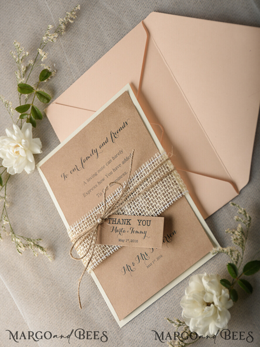 THANK YOU CARDS rustic thank you