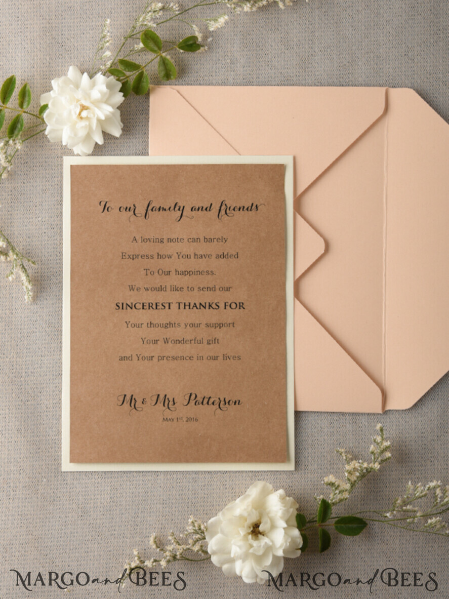 THANK YOU CARDS rustic thank you