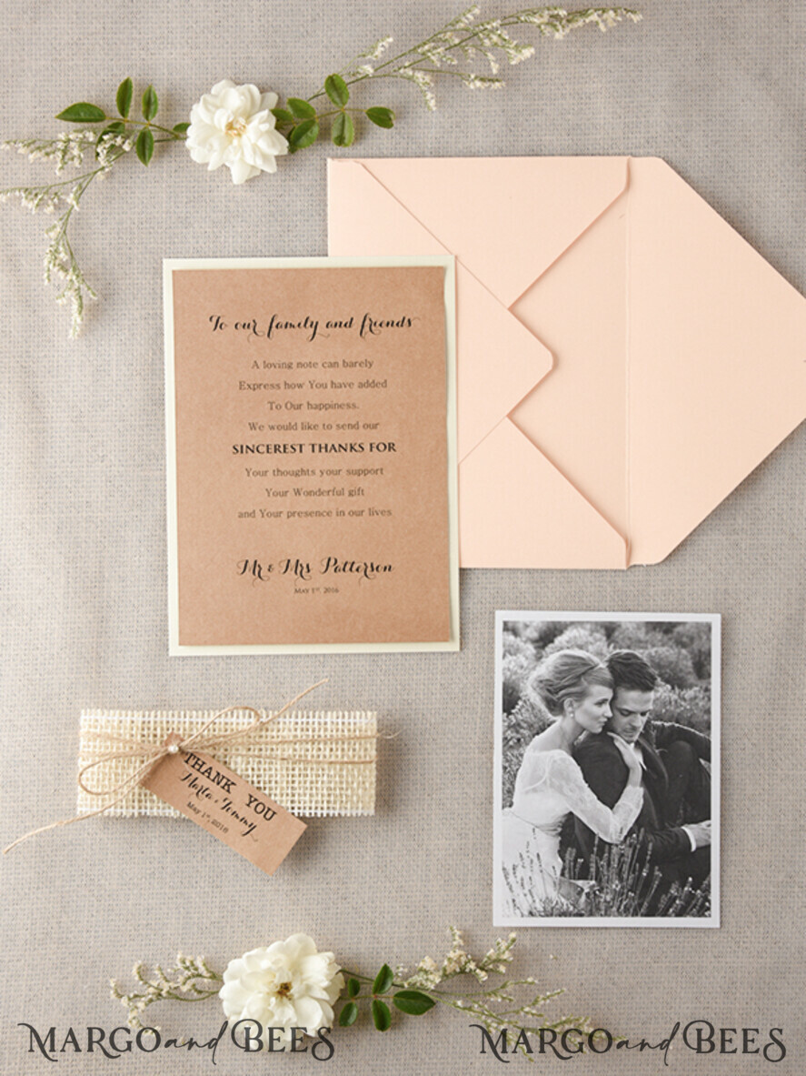 THANK YOU CARDS rustic thank you