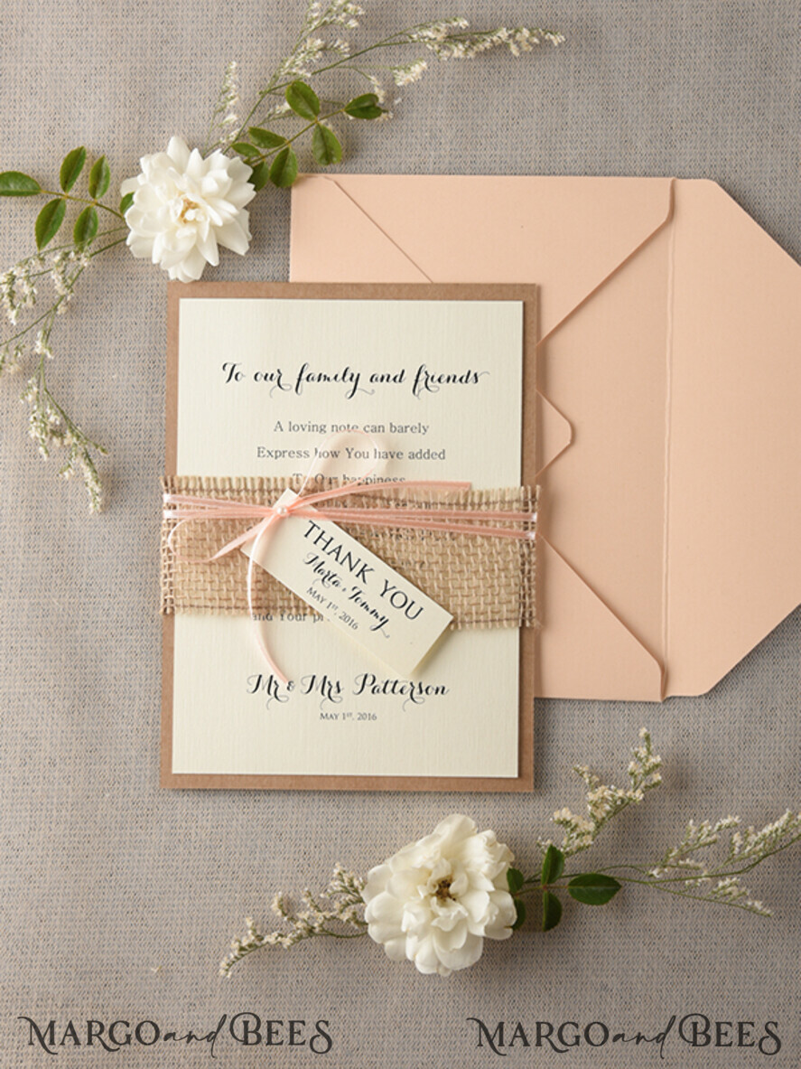 THANK YOU CARDS rustic thank you note