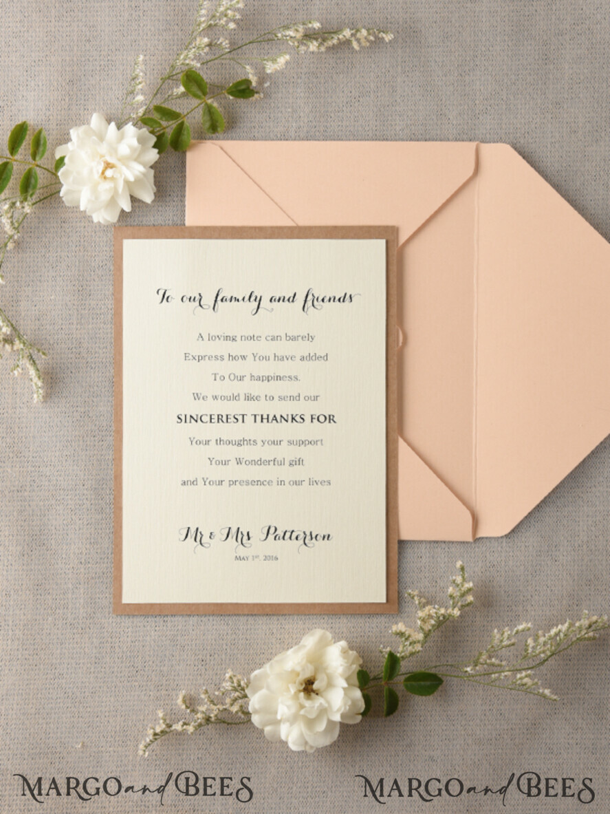 THANK YOU CARDS rustic thank you note