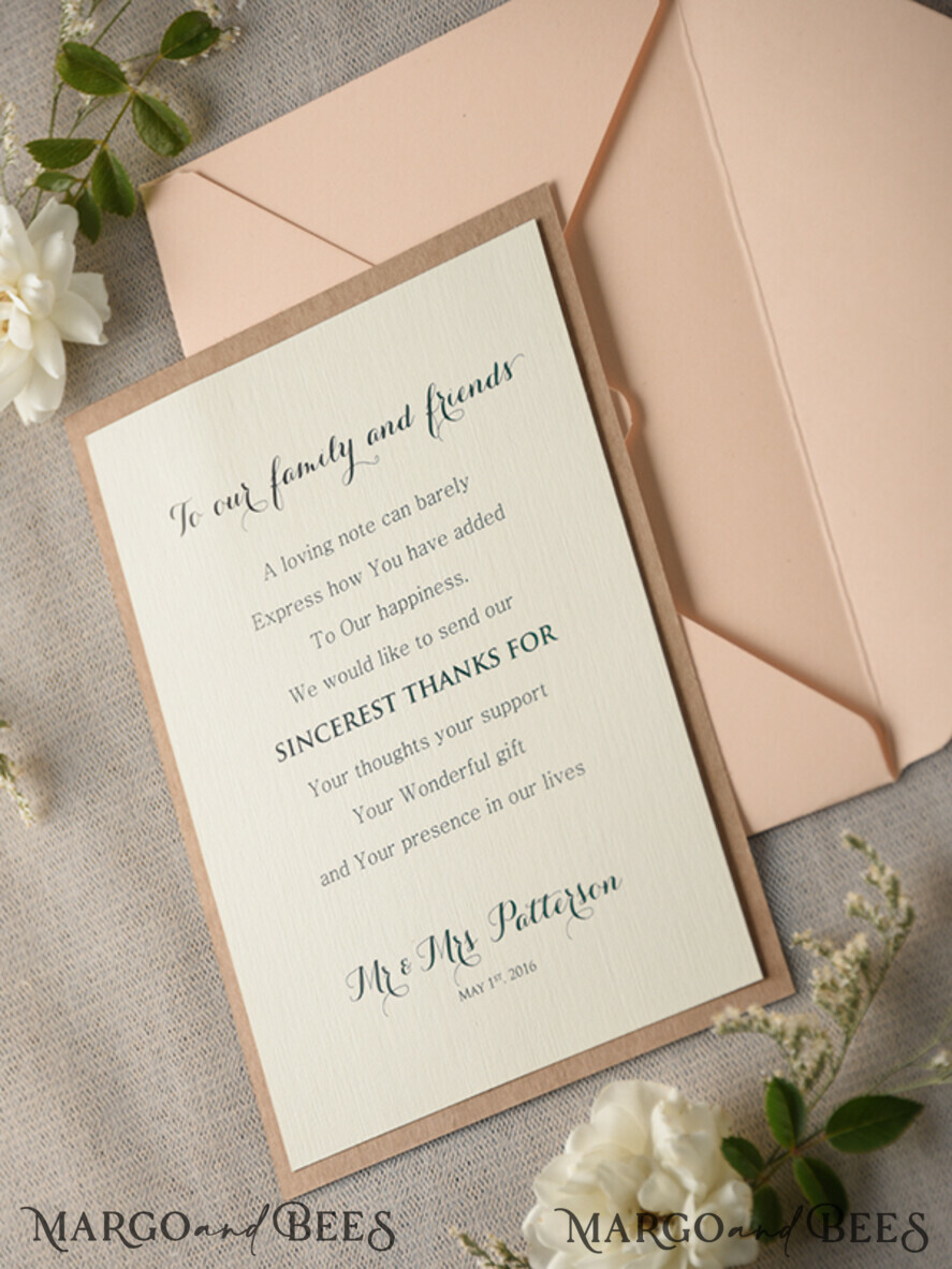 THANK YOU CARDS rustic thank you note
