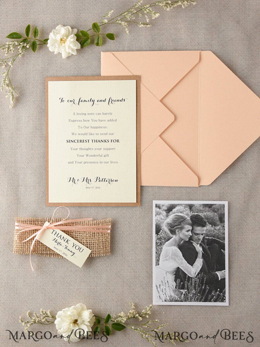 THANK YOU CARDS rustic thank you note