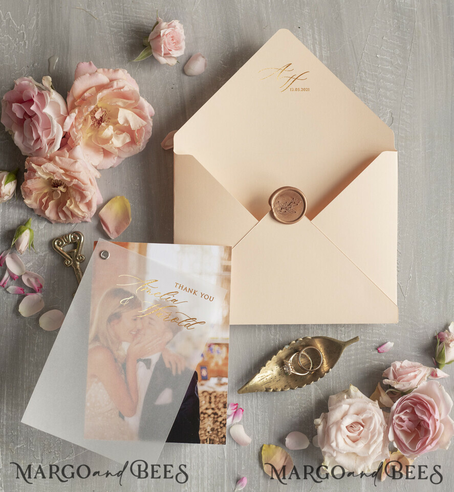 THANK YOU CARDS modern/romantic Handmade romantic thank you cards