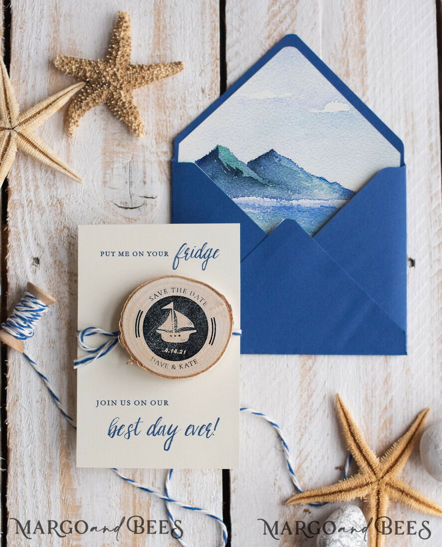 SAVE THE DATES beach travel magnets Personalised Beach Save the Date Magnets and Card, Travel Wedding Save The Dates , Wedding Destination Save The Date Cards