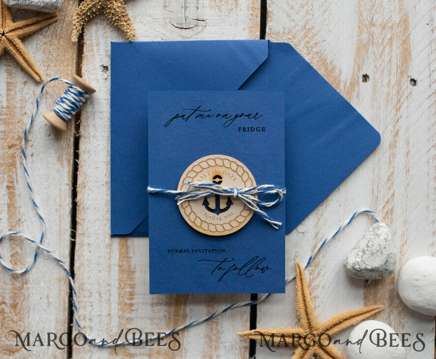 SAVE THE DATES beach travel magnets Personalised Beach Save the Date Magnets and Card, Travel Navy Wedding Save The Dates , Wedding Destination Save The Date Cards