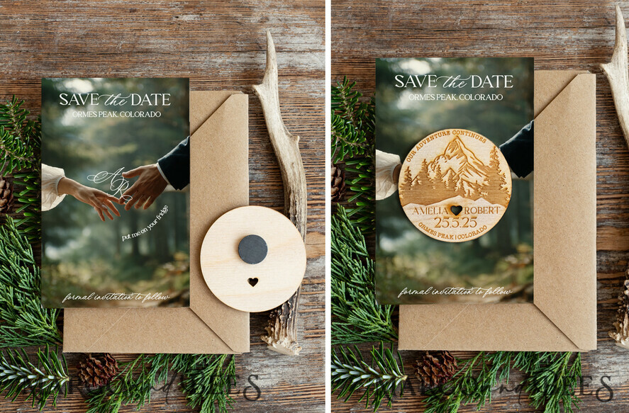 DATEN MERKEN Strand-Reise-Magnete Save-the-Date-Karten, Hochzeitsreise