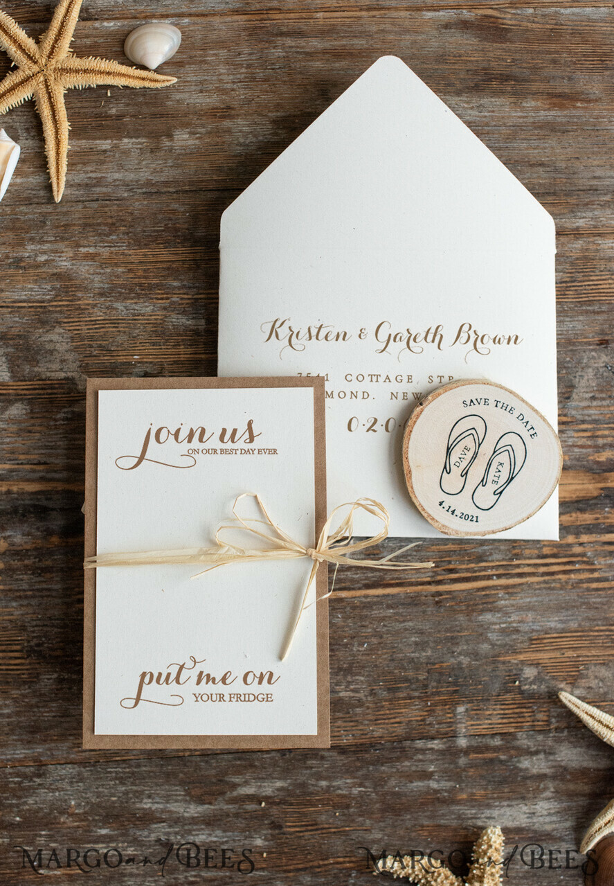 SAVE THE DATES beach travel magnets Personalised Beach Save the Date Magnets and Card, Travel Rustic Wedding Save The Dates , Wedding Destination Save The Date Cards
