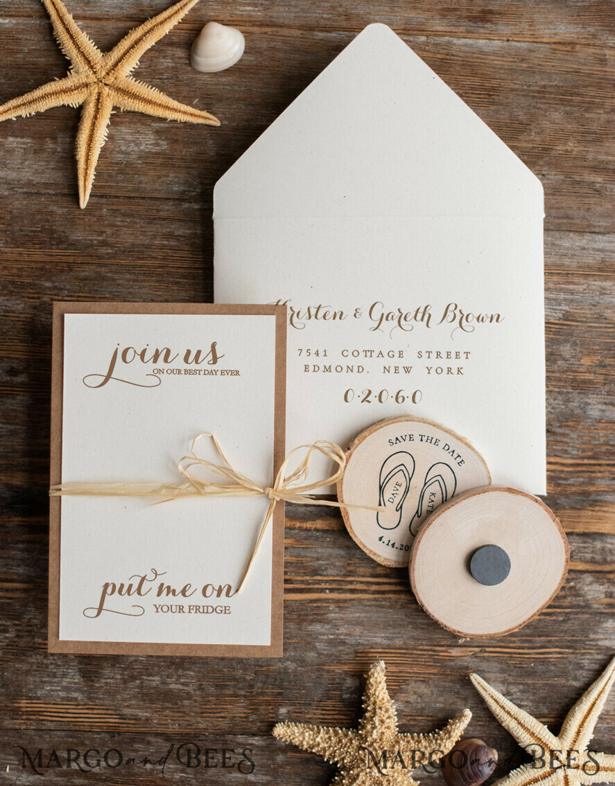SAVE THE DATES beach travel magnets Personalised Beach Save the Date Magnets and Card, Travel Rustic Wedding Save The Dates , Wedding Destination Save The Date Cards