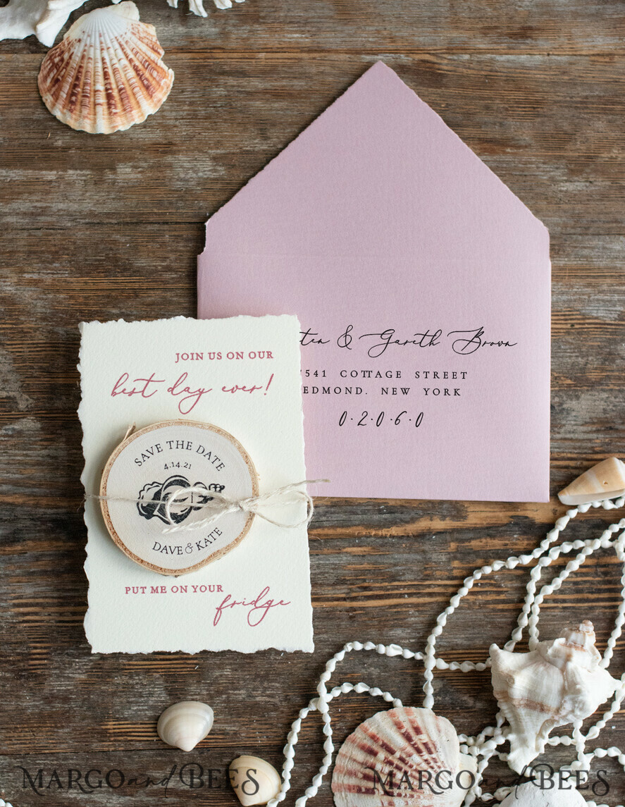 SAVE THE DATES beach travel magnets Personalised Beach Save the Date Magnets and Card, Travel Wedding Save The Dates , Wedding Destination Save The Date Cards