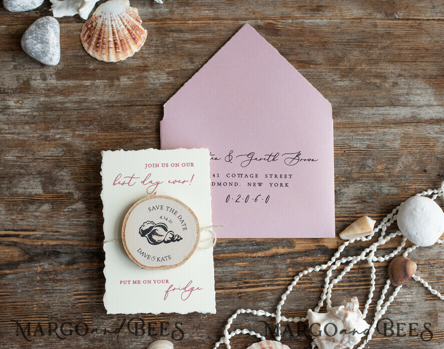 SAVE THE DATES beach travel magnets Personalised Beach Save the Date Magnets and Card, Travel Wedding Save The Dates , Wedding Destination Save The Date Cards