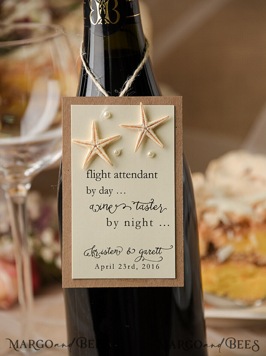 BEACH wine label