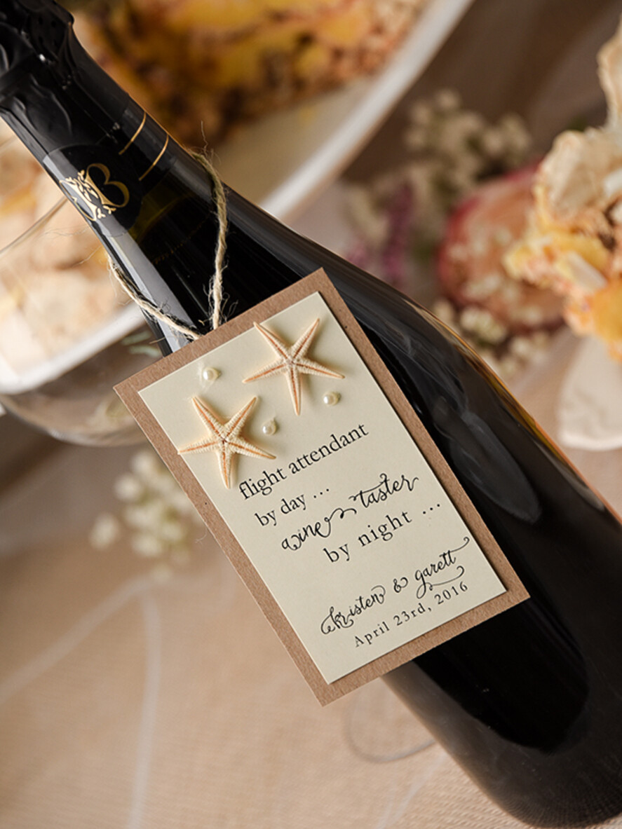 BEACH wine label