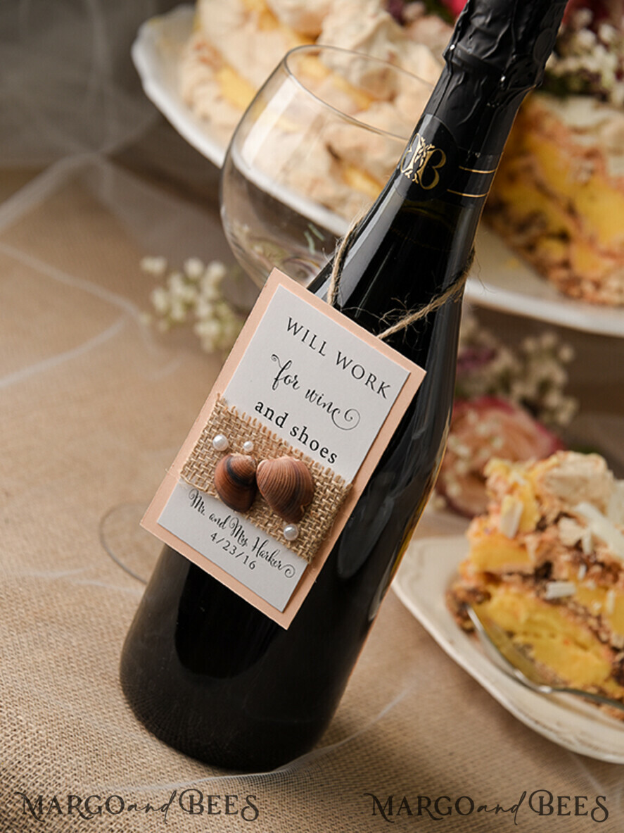 BEACH wine label