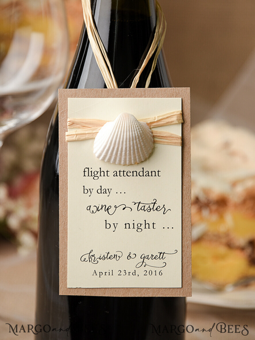 BEACH wine label