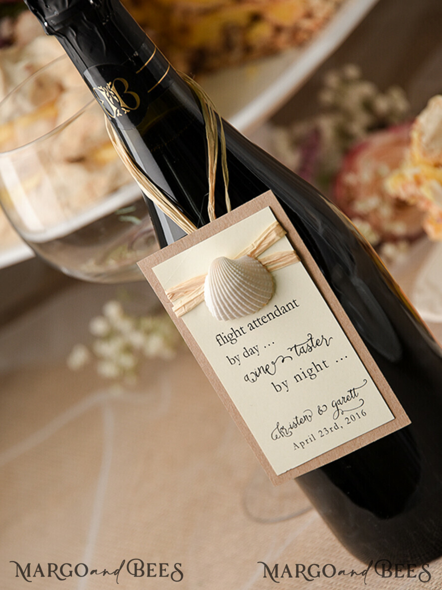 BEACH wine label