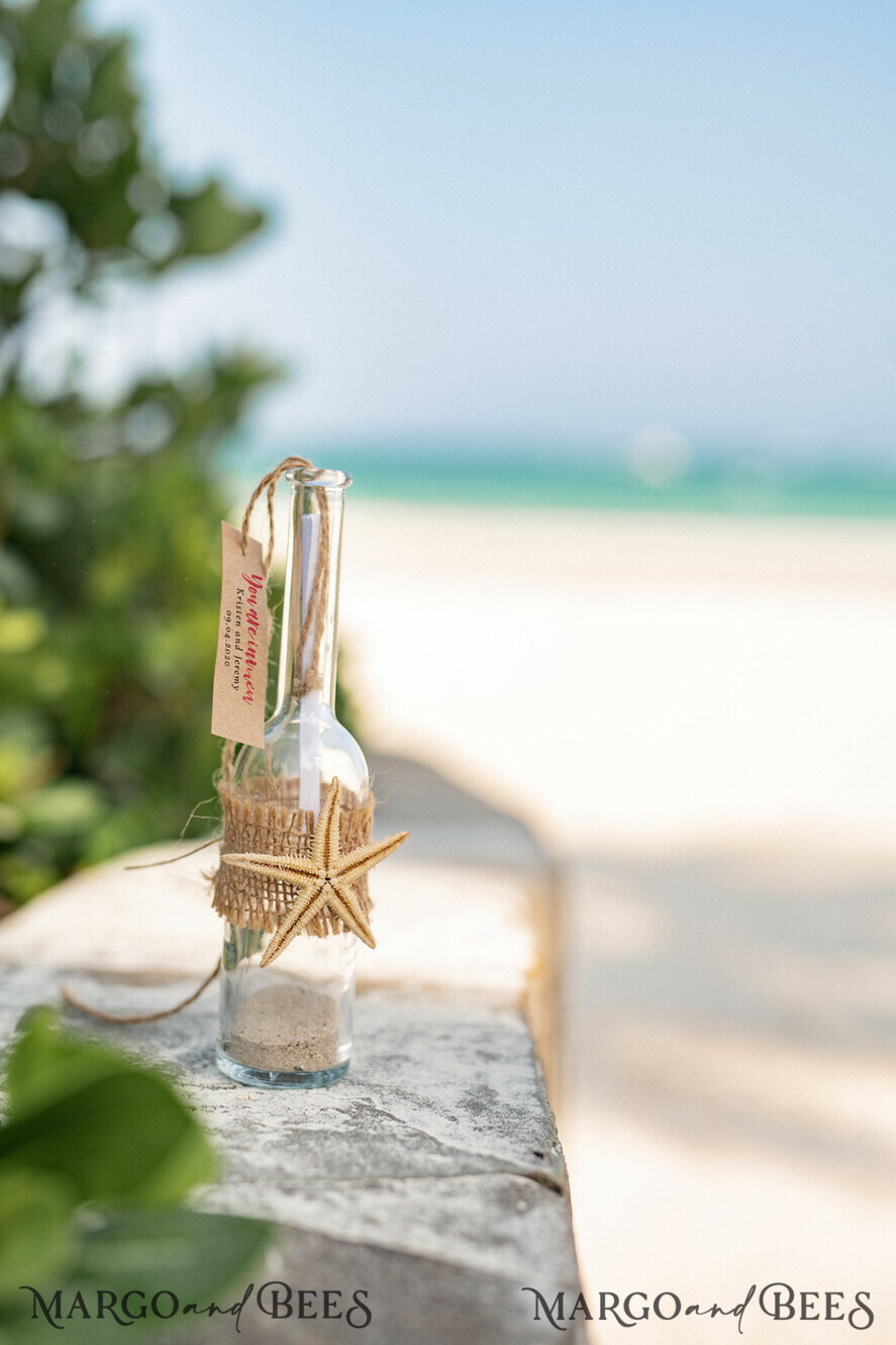 BEACH Destination Beach Wedding stationery drink label